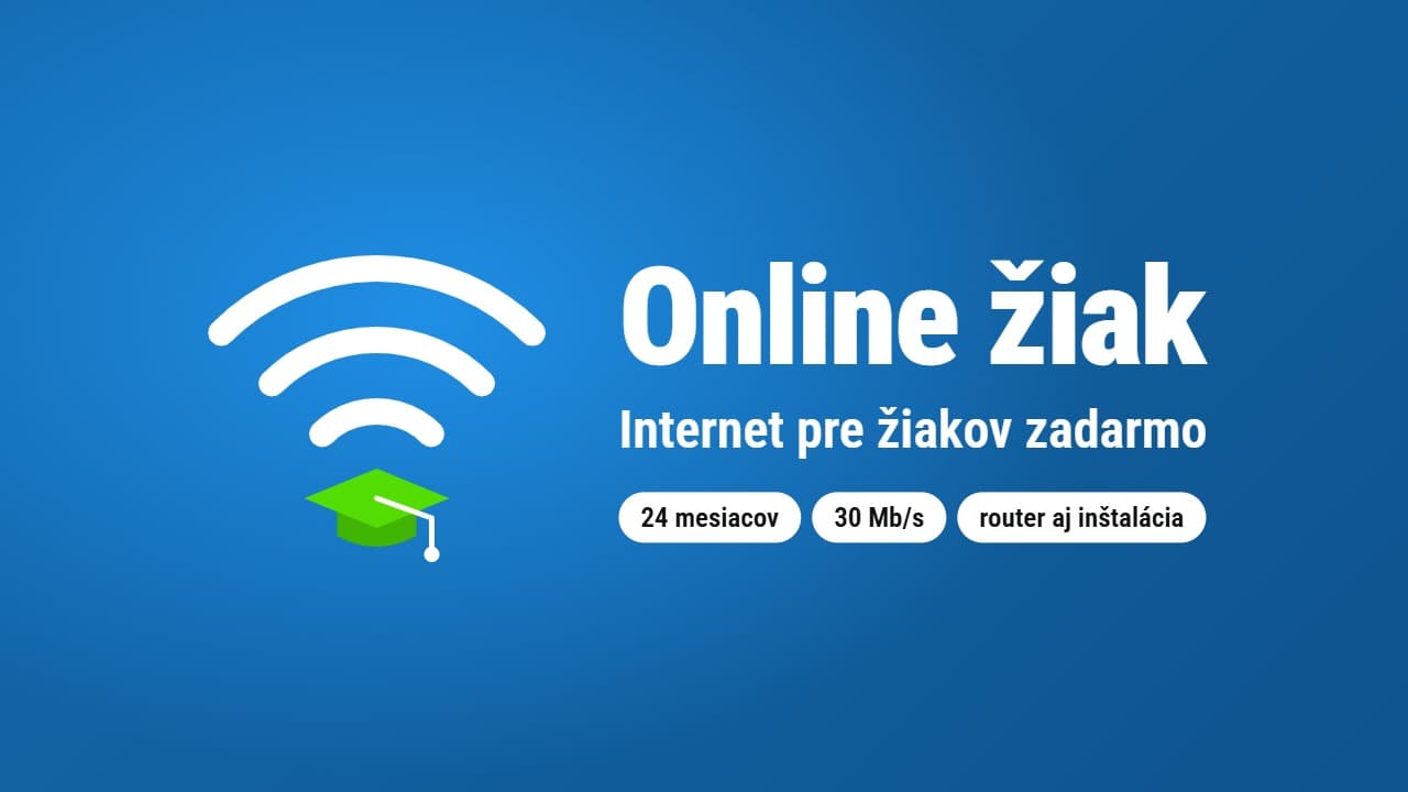 Online žiak — poukaz na bezplatný internet pre žiakov základných a stredných škôl