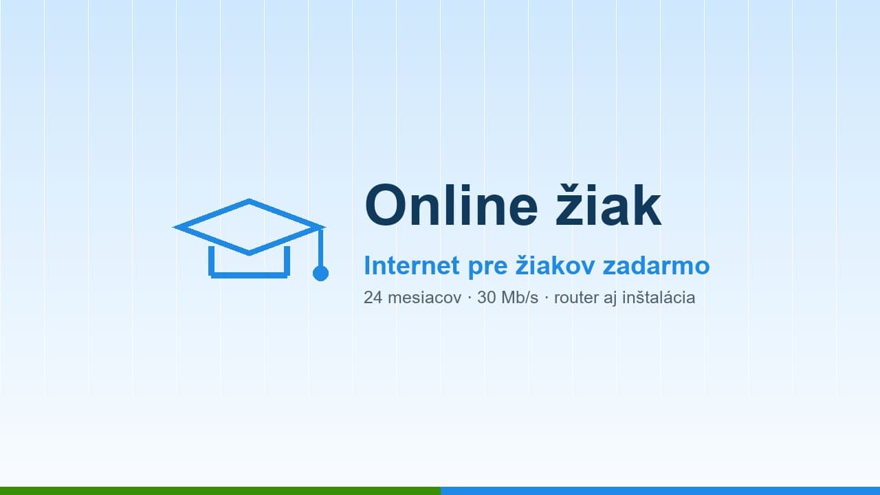 Online žiak — poukaz na bezplatný internet pre žiakov základných a stredných škôl